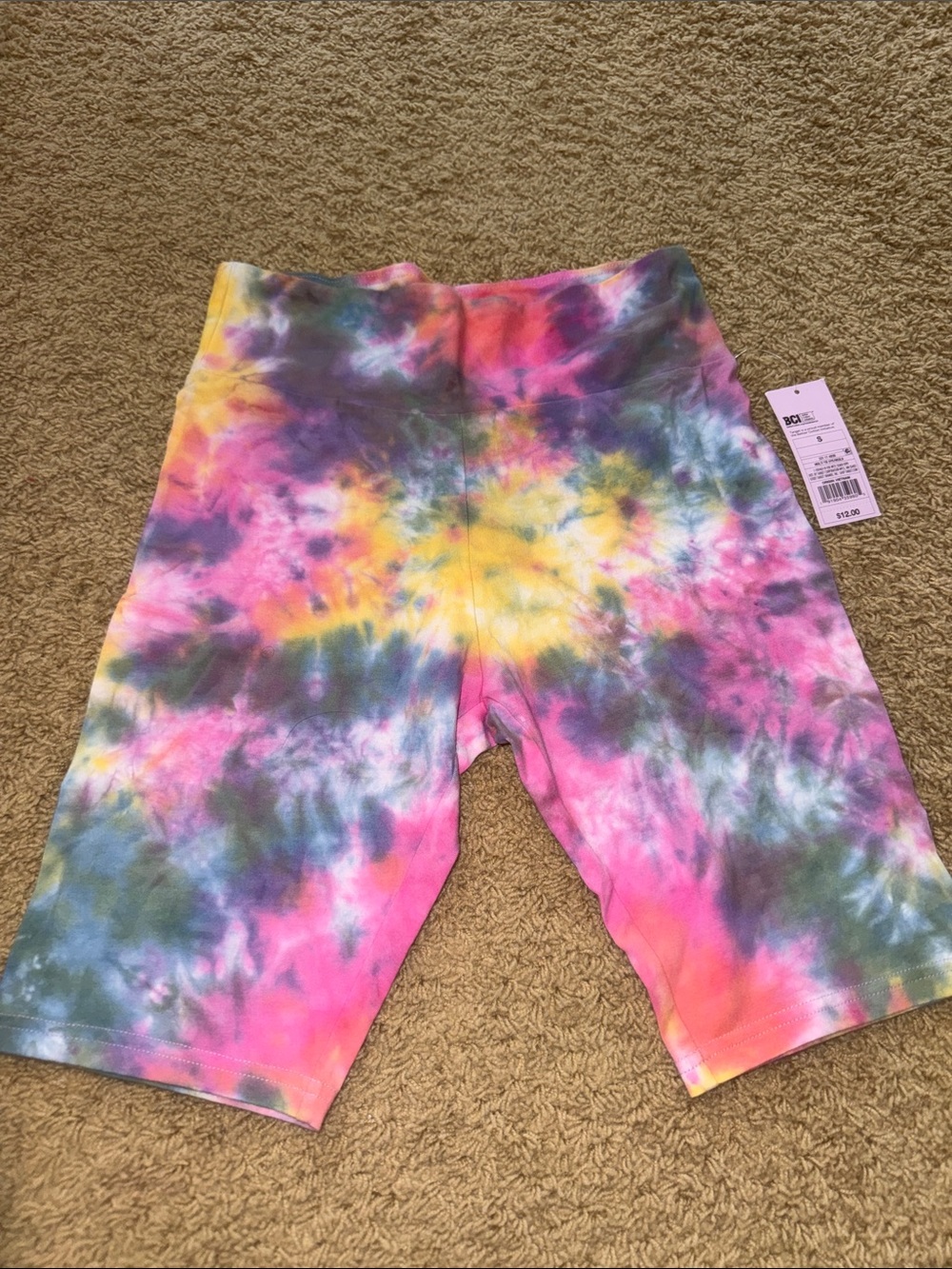 Woman Tie-Dye Bike Shorts - Pink Multi